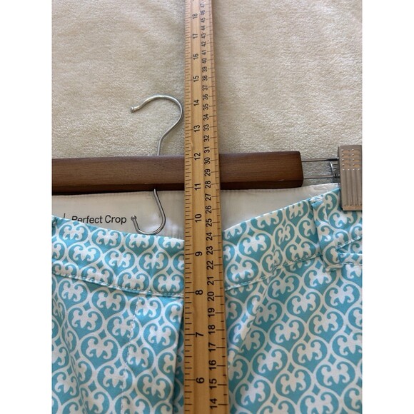 Talbots Womens Pants Sze 4 Aquamarine Perfect Crop Twill Stretchy Preppy Coastal - Picture 10 of 13